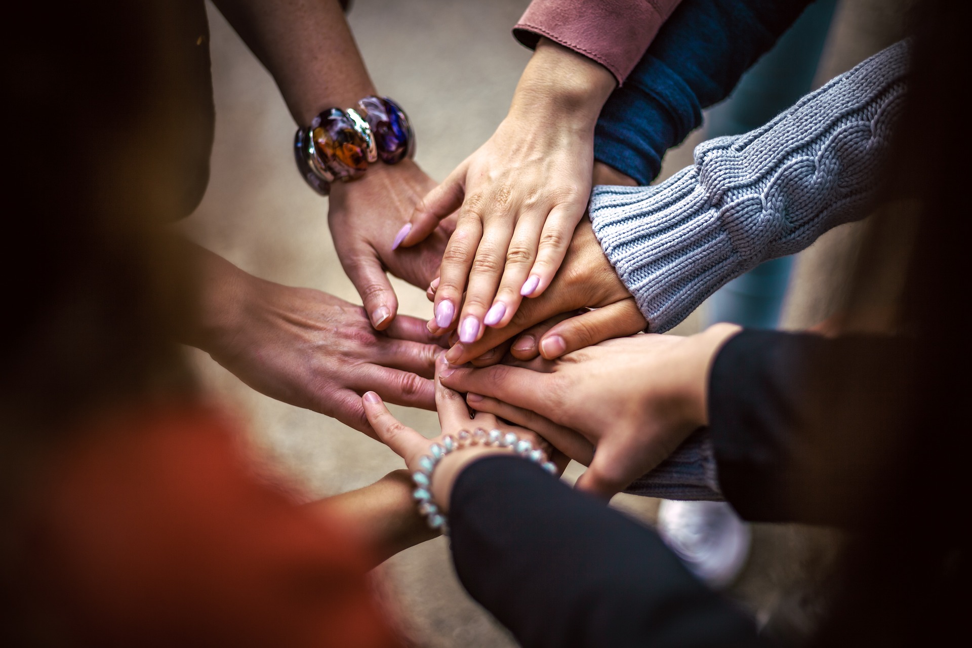 Team of hands